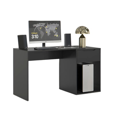 ESCRITORIO 1 CAJÓN MESA PARA PC LAPTOP COMPUTADORA NEGRO