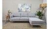 Sofa con Chaise PRADA PREVENTA Light Grey Tela Rústica