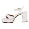 Sandalia Vizzano Mujer Taco 9.5cm Plataforma 2.5cm Blanco