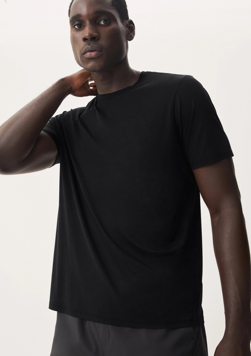 CAMISETA DEPORTIVA MANGA CORTA - NEGRO 