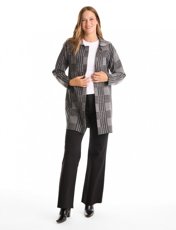 Cardigan Largo Gales NEGRO/GRIS