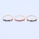 Anillo oro 18k triple con zafiros azules y rubíes. Anillo oro 18k triple con zafiros azules y rubíes.