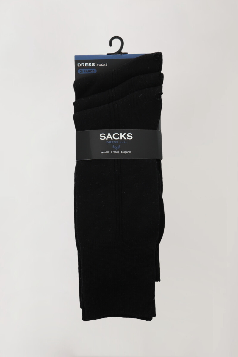 Pack x3 medias de vestir Negro