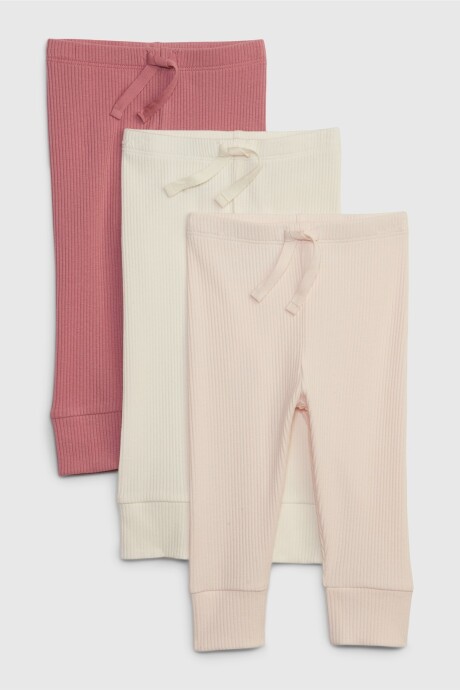 Pantalones Pack X3 Bebé Barely Pink