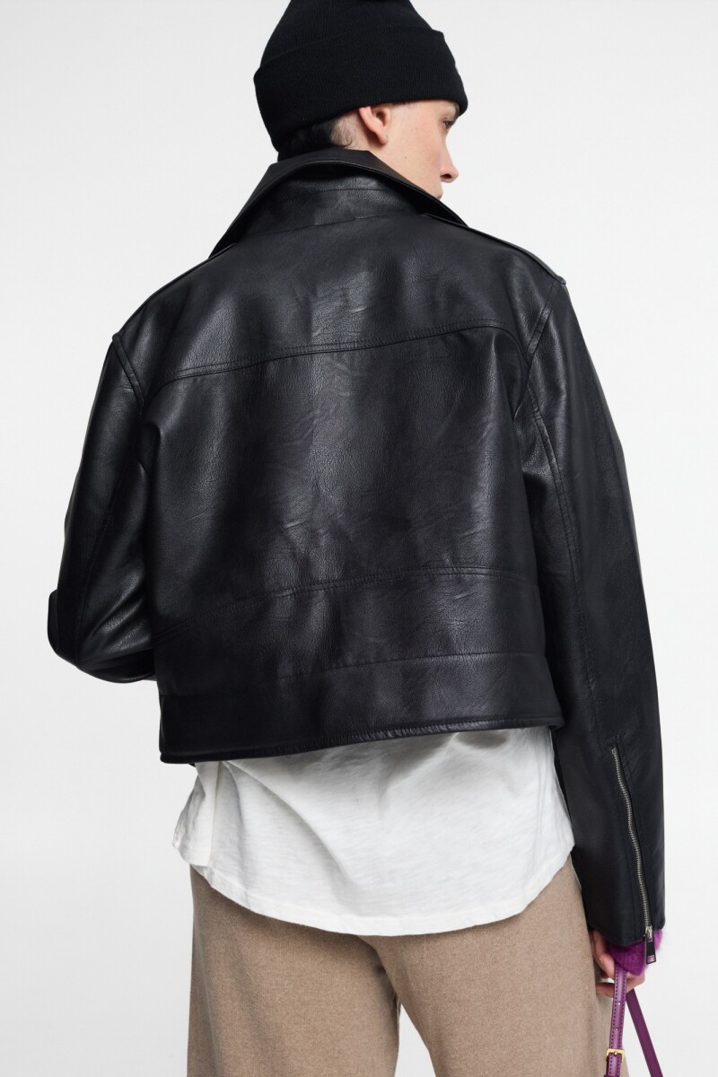 CHAQUETA BIKER Negro