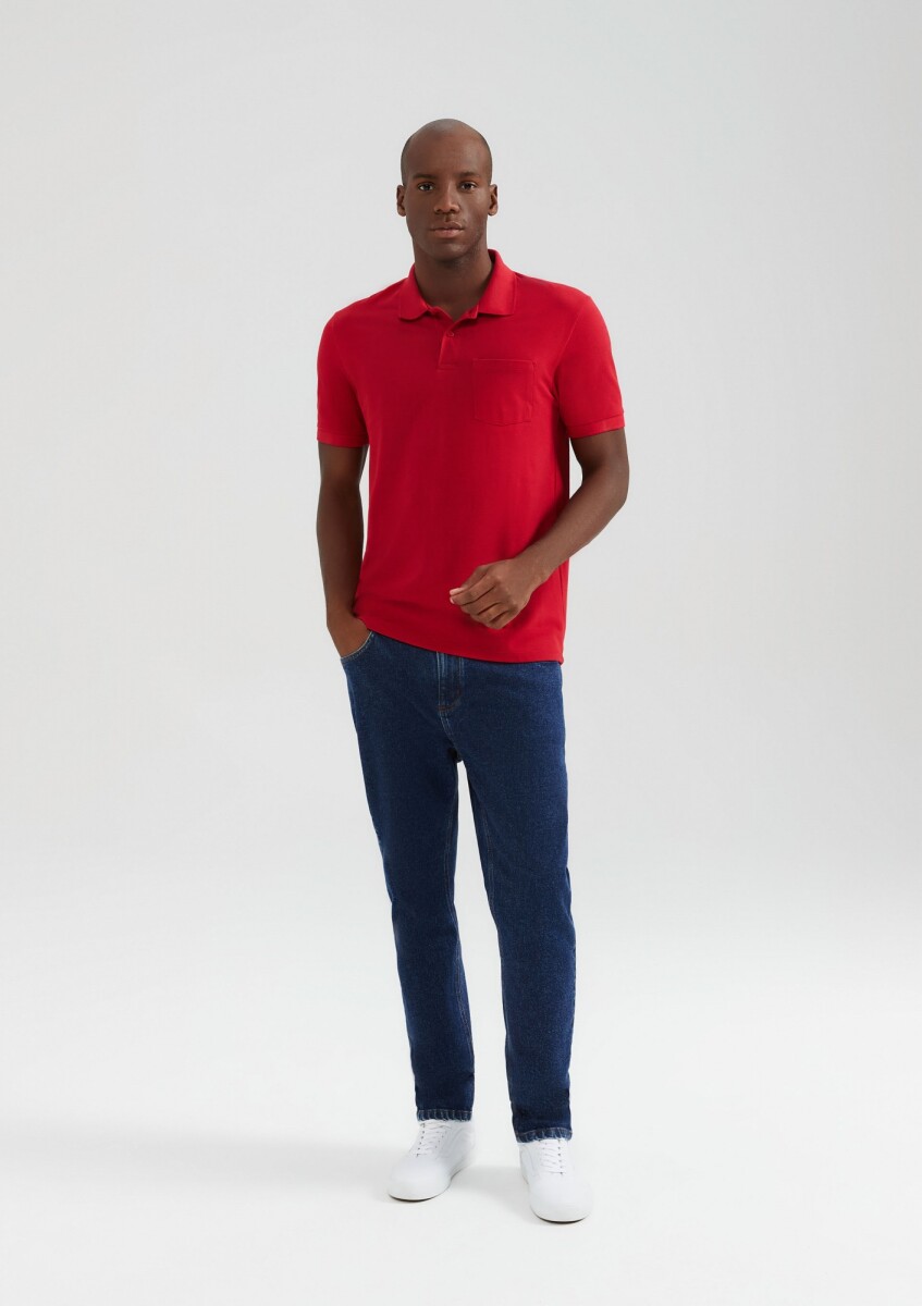 CAMISA POLO MM MASC - ROJO OSCURO 