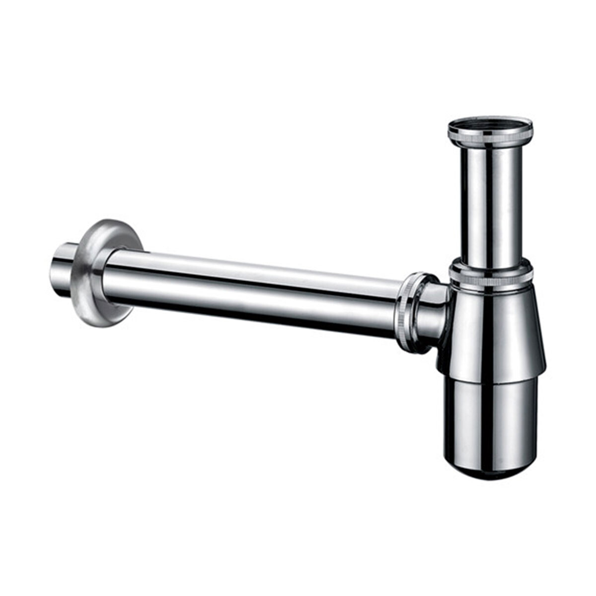 Griferia Sifon Botella De Zinc Cromo Mate Para Bacha Baño 