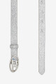 CINTURÓN BRILLO CON LOGO D Plata