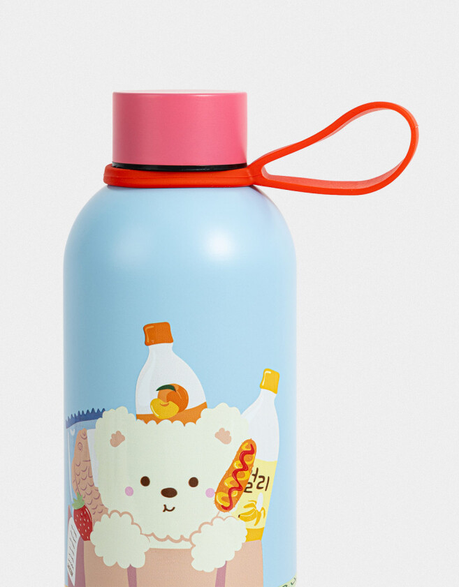 Artículos cocina Botella Metálica Korean Food - Azul Celeste