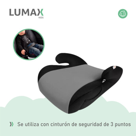 Booster Alzador de Seguridad Lumax Kids para Auto Gris