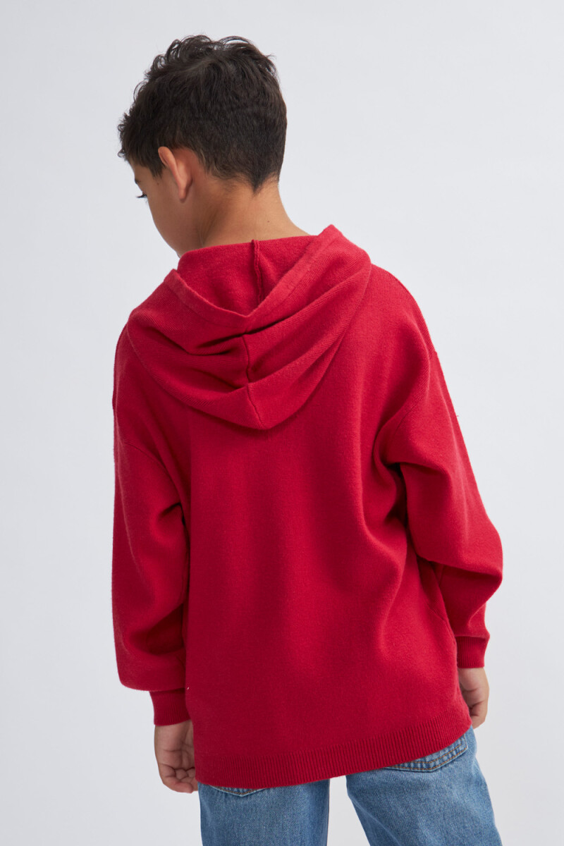 Hoodie de punto Bordo