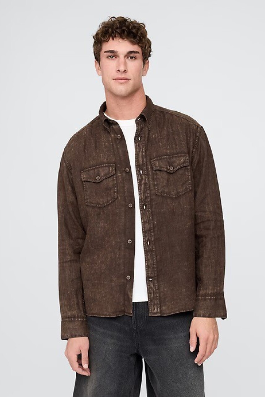 Camisa De Lino Hombre Ground 724