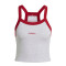 Musculosa de Mujer Adidas Essentials Bordado Gris - Rojo