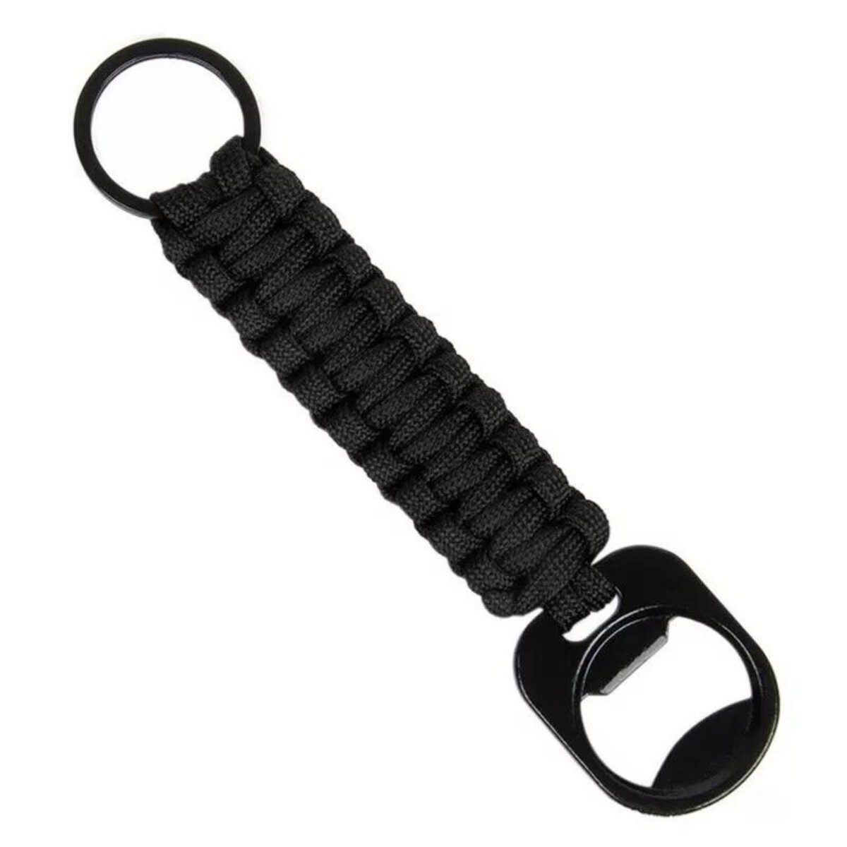 Llavero paracord con destapador - Negro 