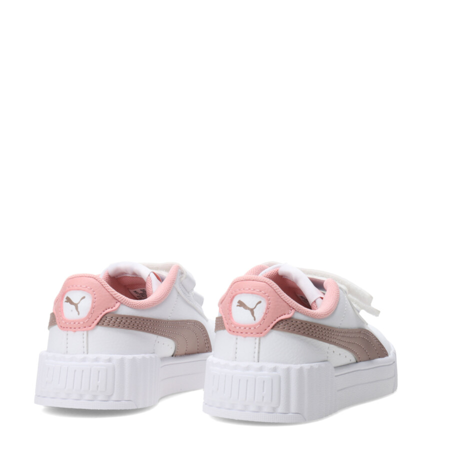 Championes de Niña Puma Carina 3.0 V Ps Blanco - Rosa Viejo