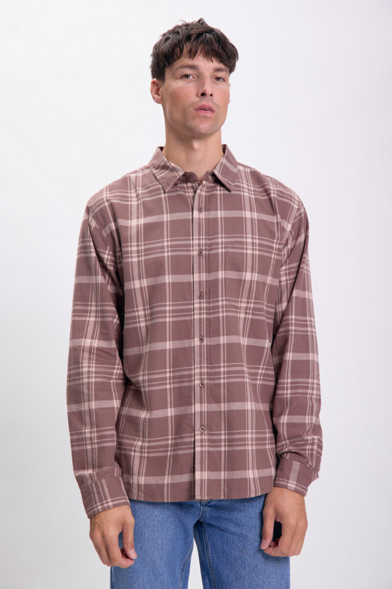 Camisa cuadros - Marrón 