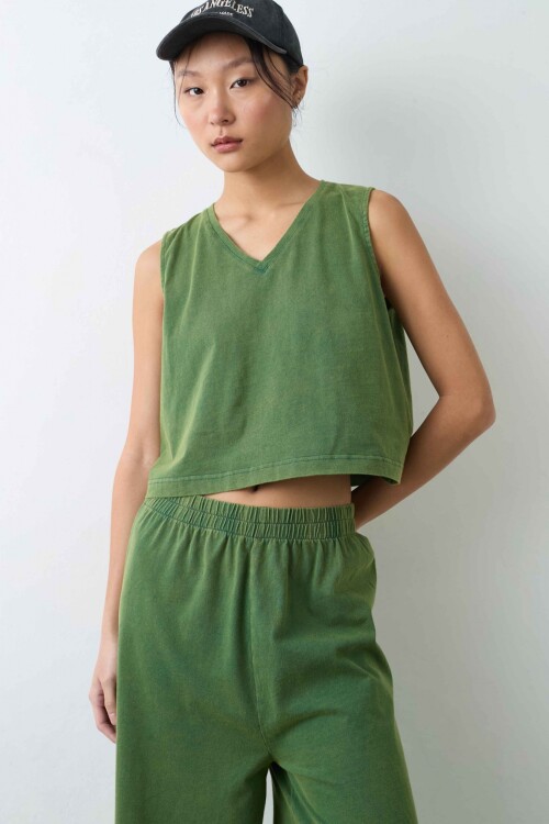 Top Dulce Verde Gastado