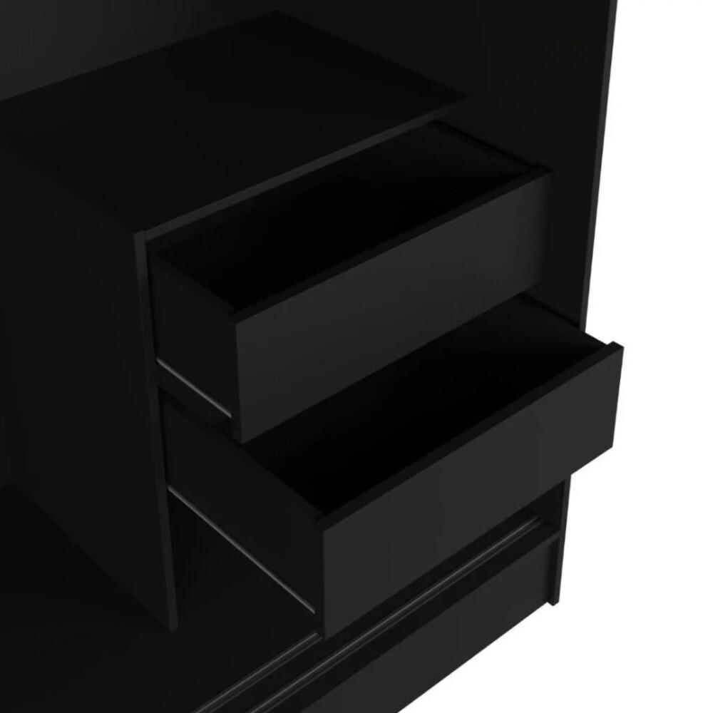 Ropero 3 Puertas Wardrobe Negro Mate