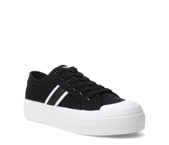 Championes MissCarol Dilon Acordonado De Lona Femenino Negro