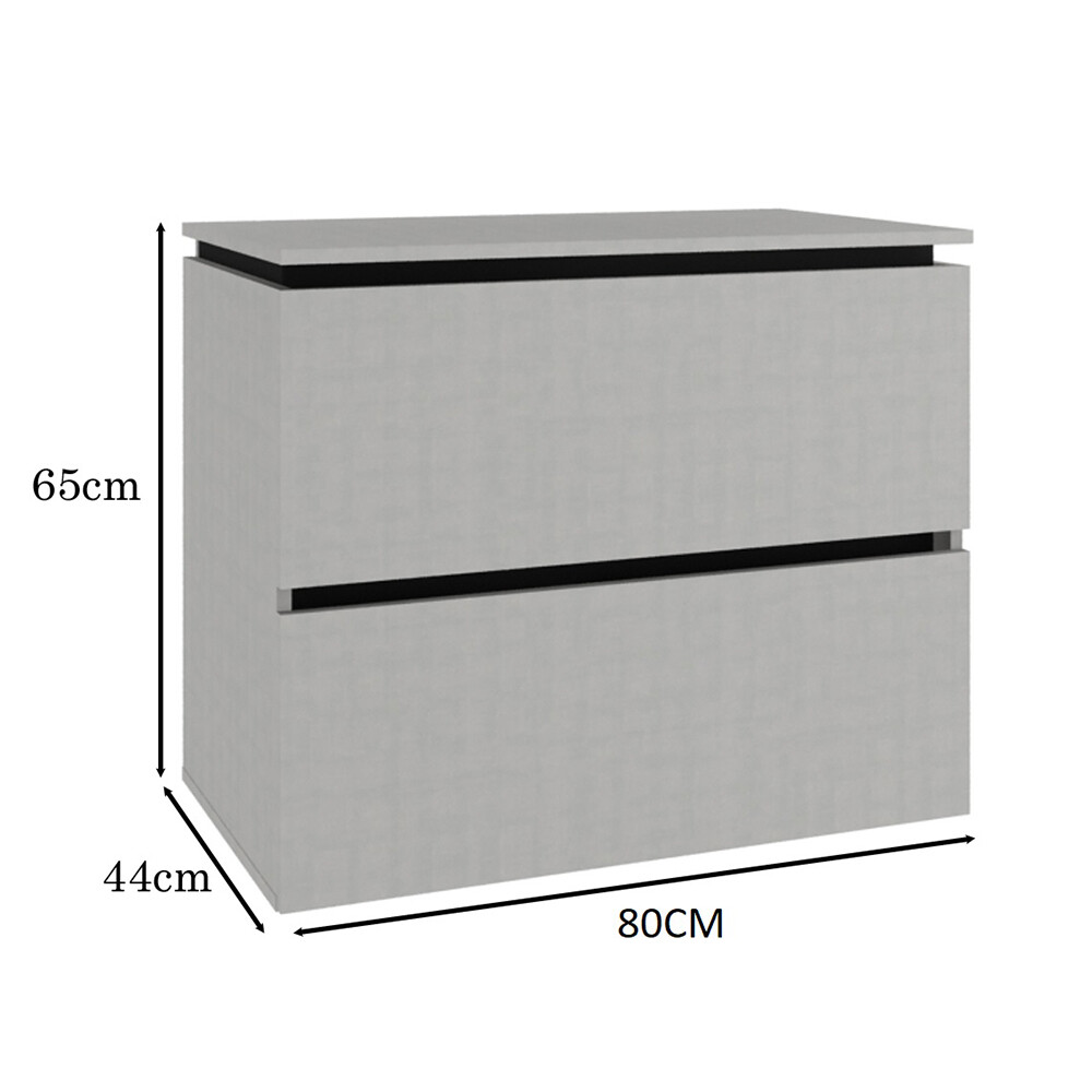 MUEBLE DE BAÑO MODELO URBAN 80 CM ARGENTO/NEGRO Mueble De Baño Modelo Urban 80 Cm Argento/negro