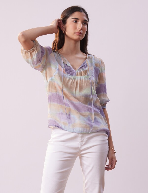 Blusa Gasa MULTI/LAVANDA