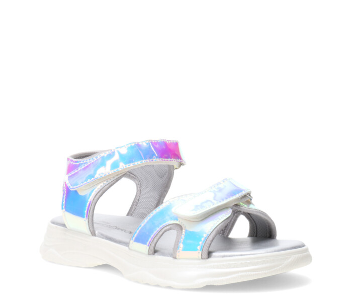 Sandalias de Niña MINI Miss Carol PRAIRE metalizada Plateado