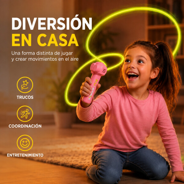 Lanzador de Cuerda Zipstring Recargable con Luz LED Rosa 1