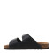 Sandalias de Hombre Freeway Casual 2 Hebillas Negro (Cuero Graso)
