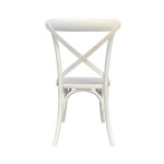 SILLA CROSS 46x42x87CM ASIENTO EN MADERA BLANCO SILLA CROSS 46x42x87CM ASIENTO EN MADERA BLANCO