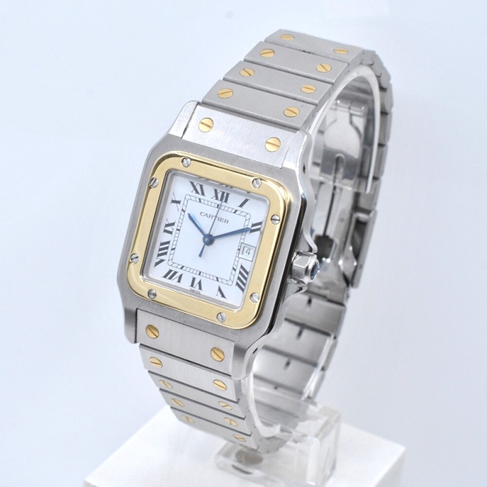 Cartier Santos Carree 2961 Automático 29 mm acero y oro , esfera blanca y números romanos con estuche Cartier Santos Carree 2961 Automático 29 mm acero y oro , esfera blanca y números romanos con estuche
