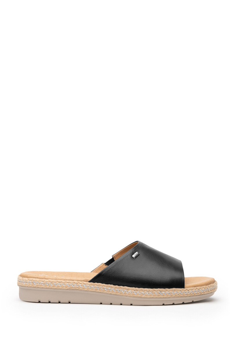 Sandalia Casual Flexi Para Mujer Con Suela Extra Ligera Negro