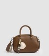Cartera Bowling Con Charm Marron Chocolate