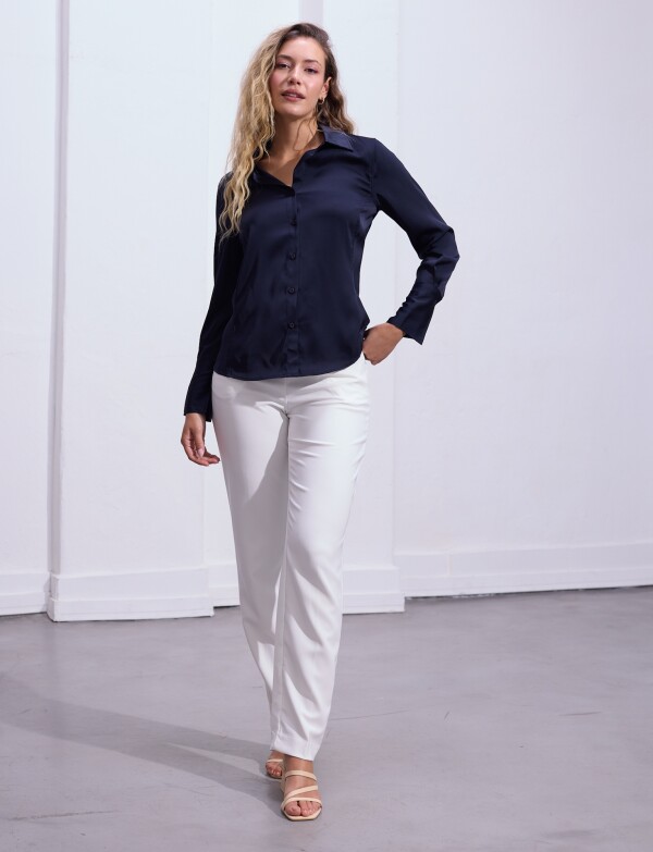 Camisa Saten AZUL