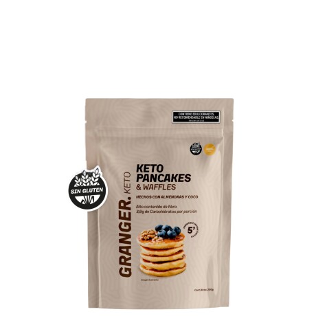 Keto Pancakes & Waffles Premezcla Sabor Vainilla GRANGER. Keto 200g