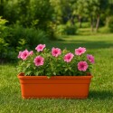 MACETA JARDINERA RECTANGULAR 33CM TEJA MACETA JARDINERA RECTANGULAR 33CM TEJA