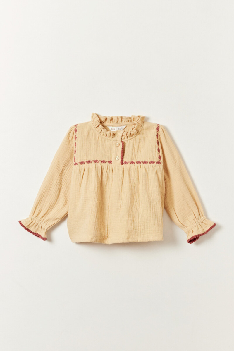 Camisa jean Beige