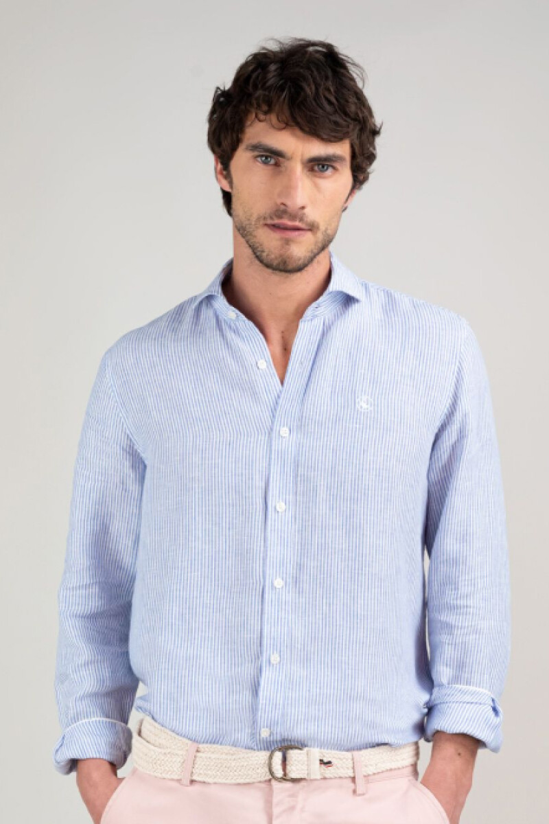Camisa Lino El Ganso - Yale Celeste