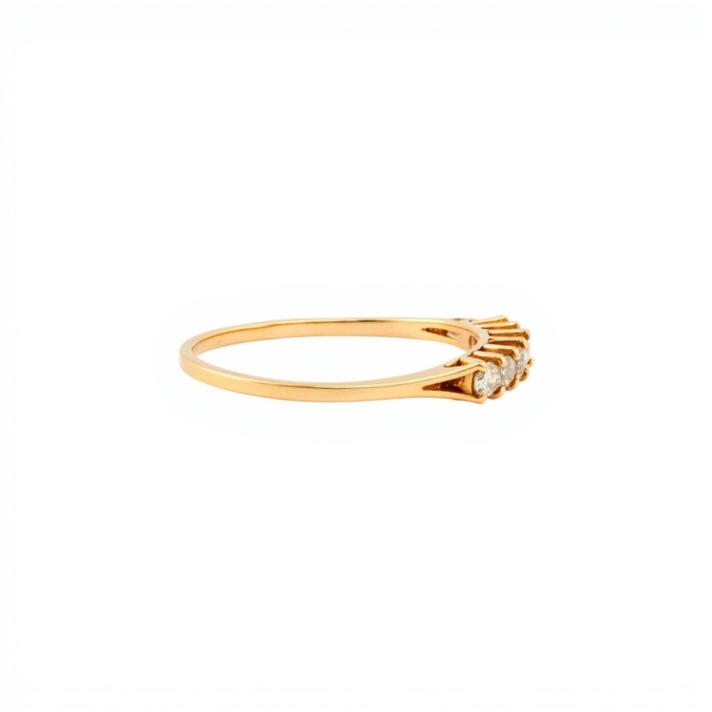 Anillo-Oro bajo-Piedra zirconia-AN8004 conpiedra