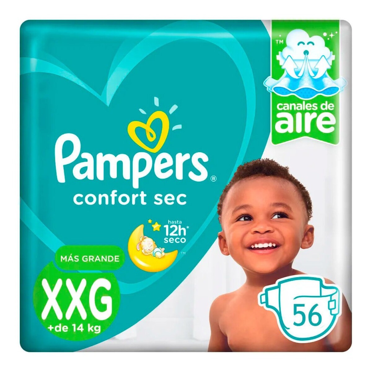 Pañales Pampers Confort Sec XXG - X56 