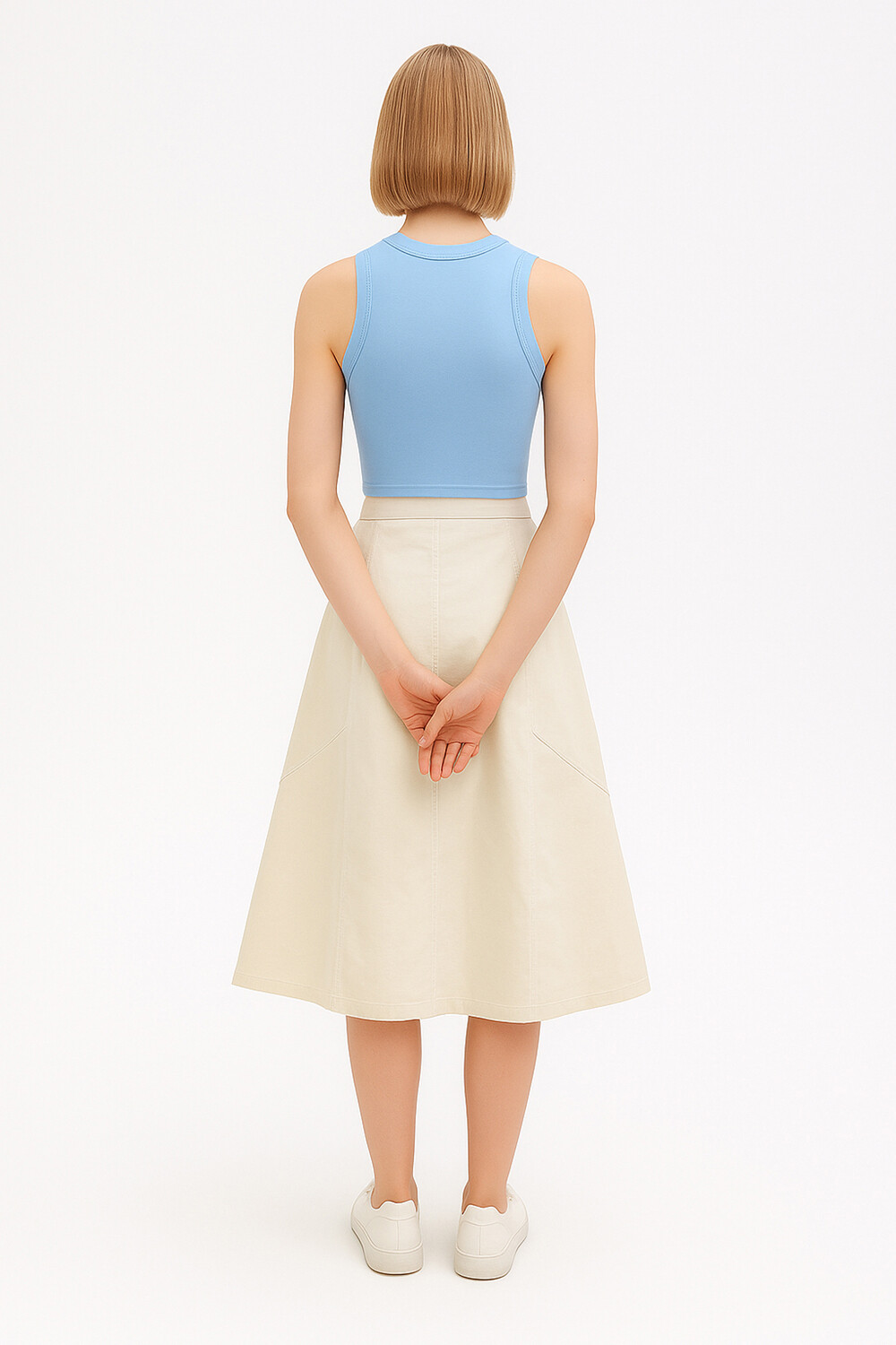 Falda Lona Blanco