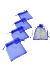 Pack x 200 - Bolsas organza 8x11 cm AZUL