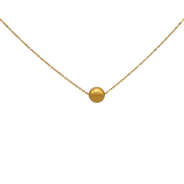 Conjunto Bolita-Oro bajo- Sin piedra-CJ8047 Sinpiedra