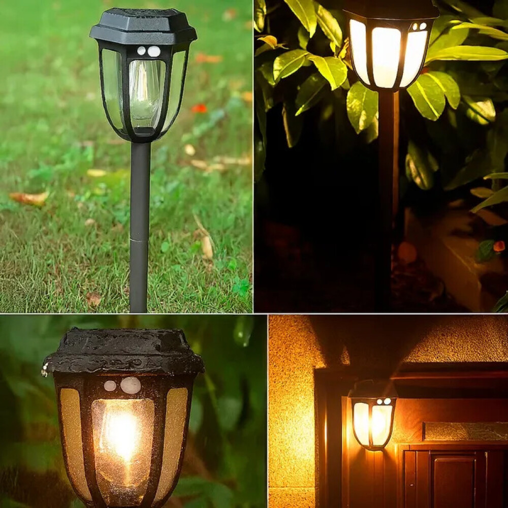 Lámpara Solar Con Sensor De Movimiento Pared Estaca Lámpara Solar Con Sensor De Movimiento Pared Estaca