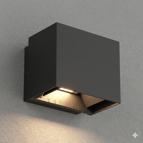 Spot aplique cubo led ángulo regulable 10w IP65 NEGRO