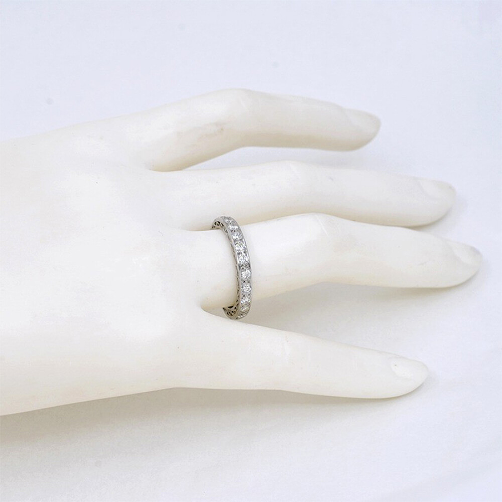 Anillo Sin Fin Antiguo En Oro 18K Y Brillantes Anillo Sin Fin Antiguo En Oro 18K Y Brillantes