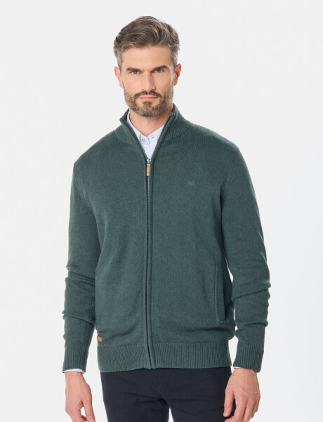 CAMPERA TEJIDA DE ALGODON Verde