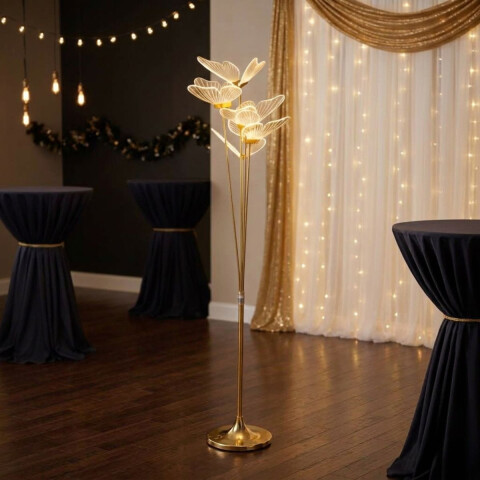 Lámpara Pie Led Diseño Mariposa 1.50 cm Lámpara Pie Led Diseño Mariposa 1.50 cm