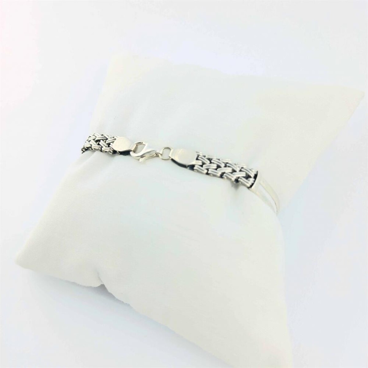 Pulsera de plata 925 con double de oro 18k. Ángel de la guarda. 
