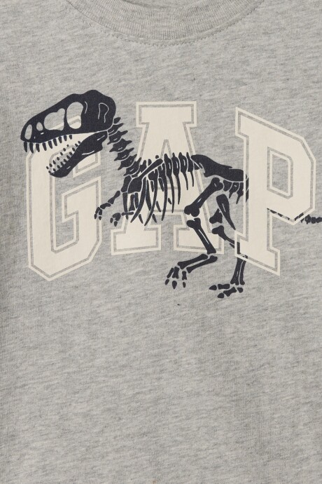 Remera Logo Gap Manga Larga Toddler Niño Light Heather Grey B08