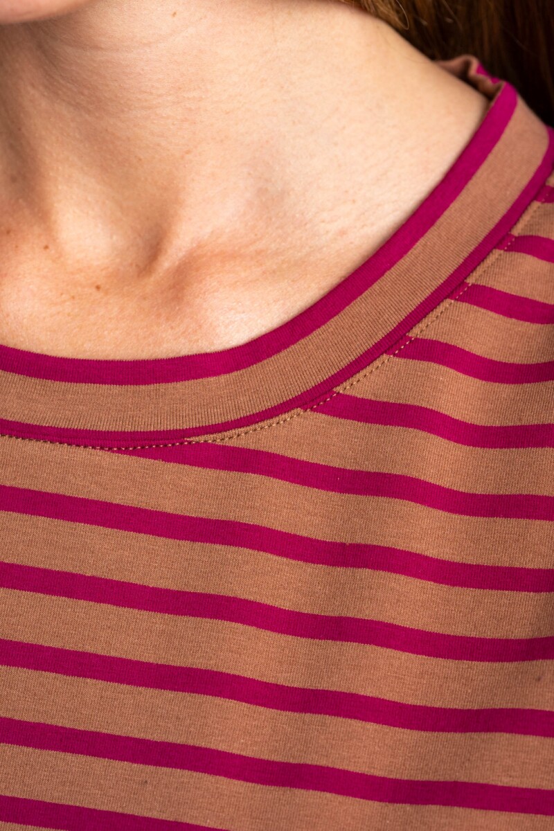 Remera Rayada Algodón Elastano Multi